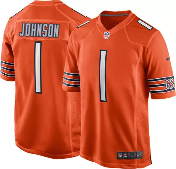 Mens Chicago Bears #1 Jaylon Johnson Nike 2024 Orange Vapor F.U.S.E. Limited Jersey