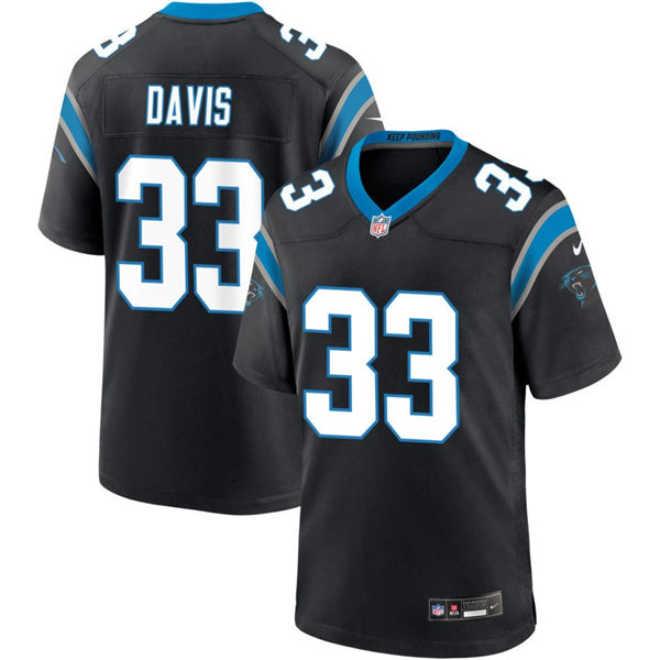 Mens Carolina Panthers #33 Tae Davis Nike Black Vapor Untouchable Limited Jersey