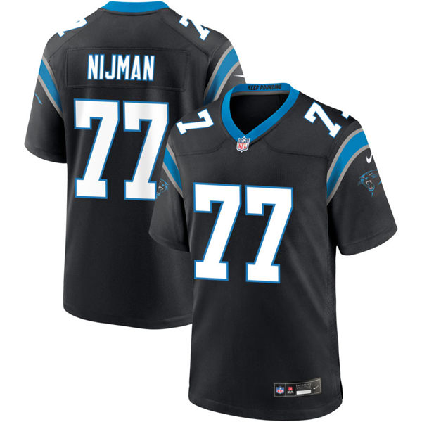 Mens Carolina Panthers #77 Yosh Nijman Nike Black Vapor Untouchable Limited Jersey