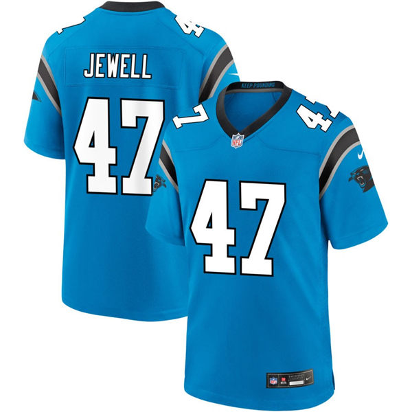 Mens Carolina Panthers #47 Josey Jewell Nike Blue Vapor Untouchable Limited Jersey