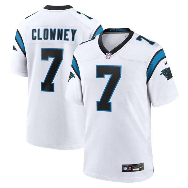 Mens Carolina Panthers #7 Jadeveon Clowney Nike White Vapor Untouchable Limited Jersey
