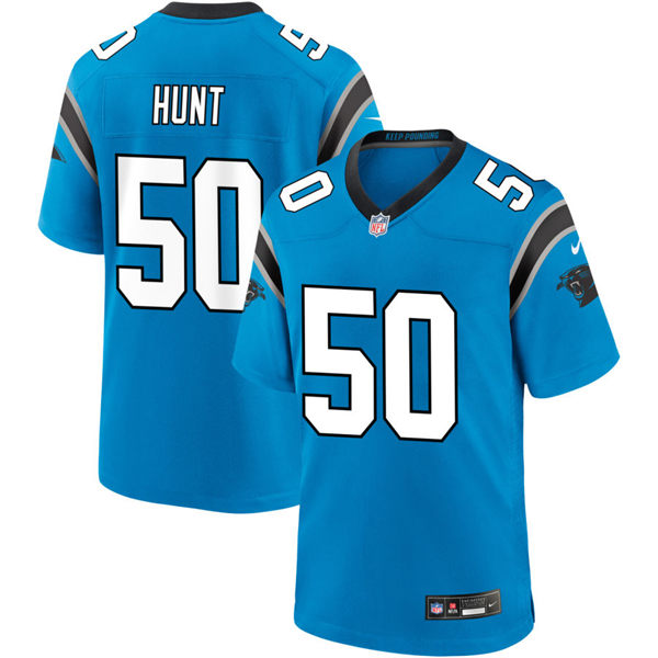 Mens Carolina Panthers #50 Robert Hunt  Nike Blue Vapor Untouchable Limited Jersey