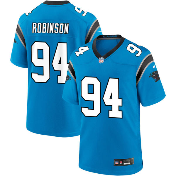 Mens Carolina Panthers #94 A'Shawn Robinson Nike Blue Vapor Untouchable Limited Jersey