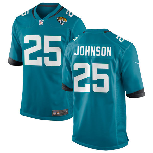 Mens Jacksonville Jaguars #25 D'Ernest Johnson Nike Teal Alternate Vapor Untouchable Limited Jersey