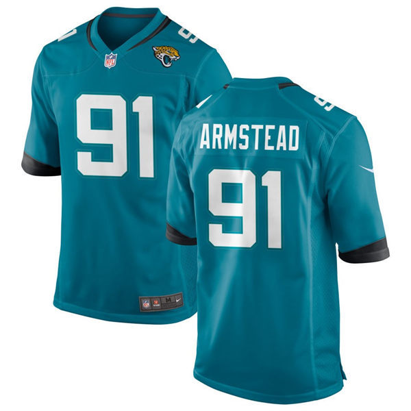 Mens Jacksonville Jaguars #91 Arik Armstead Nike Teal Alternate Vapor Untouchable Limited Jersey