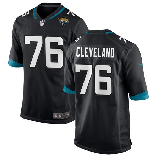 Mens Jacksonville Jaguars #76 Ezra Cleveland Nike Black Vapor Untouchable Limited Jersey