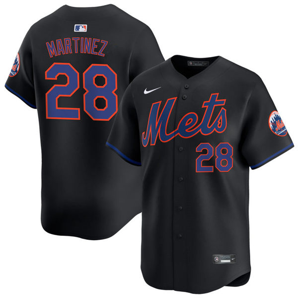 Mens New York Mets #28 J. D. Martinez Nike Black Alternate Limited Jersey