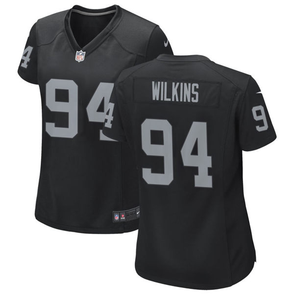 Women's Las Vegas Raiders #94 Christian Wilkins Nike Black Limited Jersey