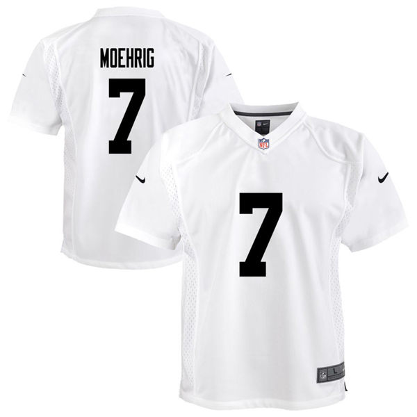 Youth Las Vegas Raiders #7 Trevon Moehrig Nike White Limited Jersey