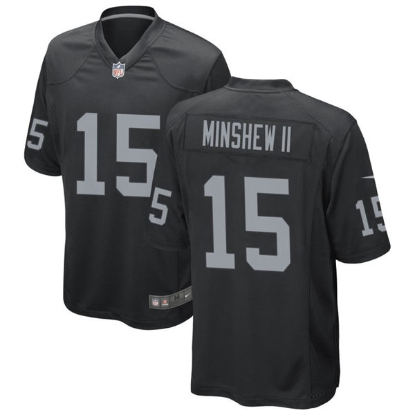 Men's Las Vegas Raiders #15 Gardner Minshew II Nike Black Vapor Untouchable Limited Player Jersey(2)