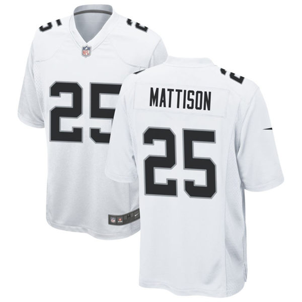 Men's Las Vegas Raiders #25 Alexander Mattison Nike White Vapor Untouchable Limited Player Jersey(1)