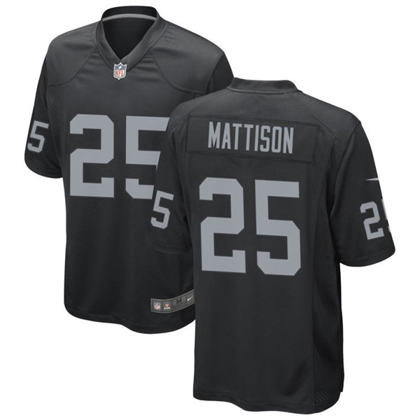 Men's Las Vegas Raiders #25 Alexander Mattison Nike Black Vapor Untouchable Limited Player Jersey