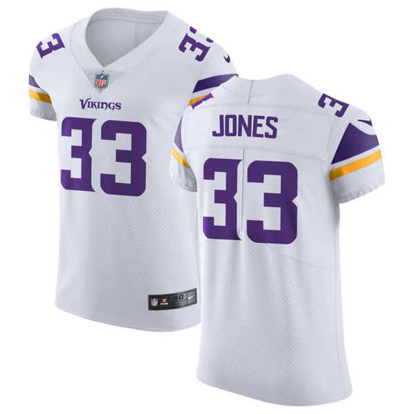 Men's Minnesota Vikings #33 Aaron Jones Nike White Vapor Untouchable Limited Palyer Jersey