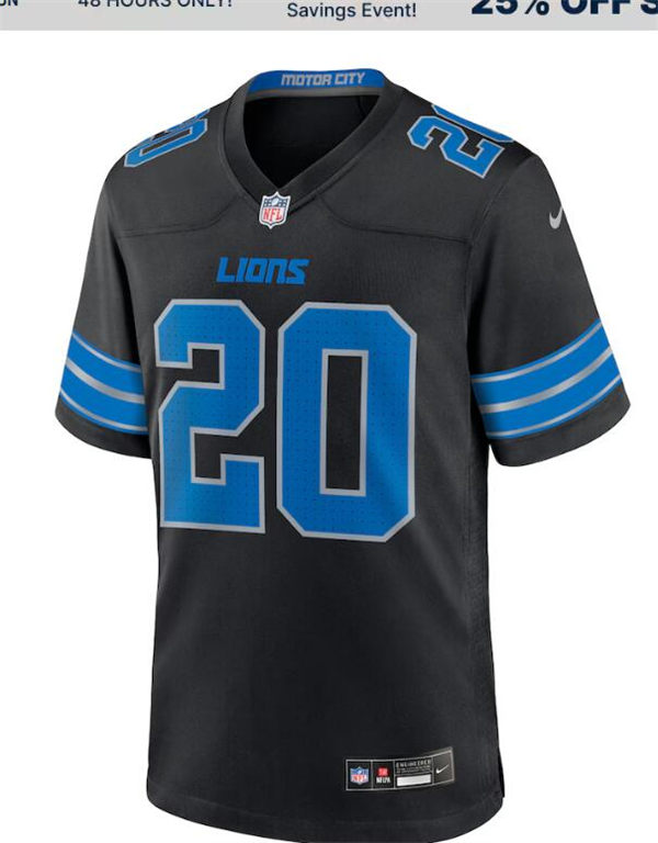 Mens Youth Detroit Lions Custom Nike 2024 Black 2nd Alternate Vapor F.U.S.E. Limited Jersey