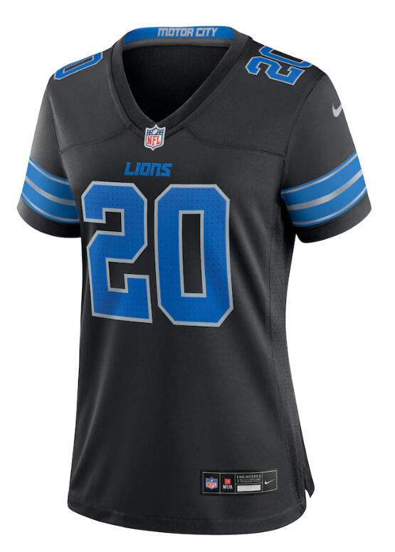 Womens Detroit Lions Custom Nike 2024 Black 2nd Alternate Limited Jersey