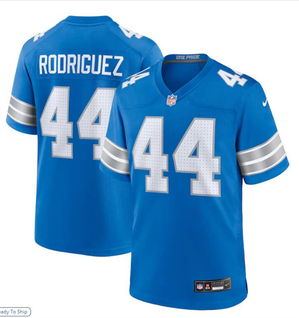 Youths Detroit Lions #44 Malcolm Rodriguez Nike 2024 Blue Limited Jersey
