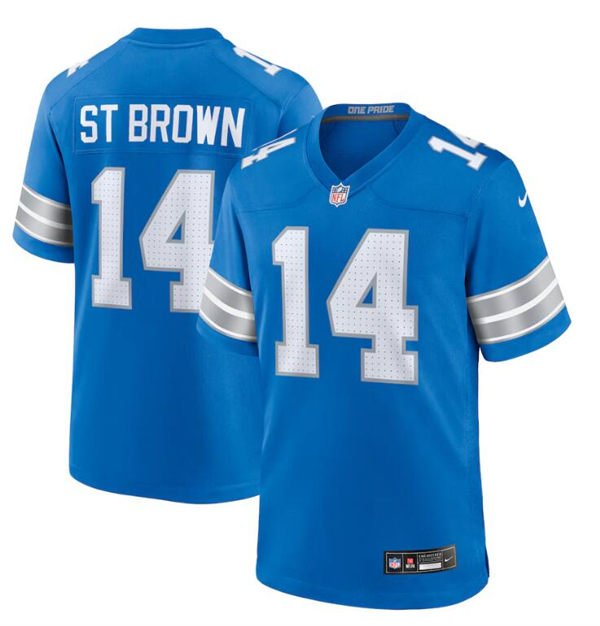 Youth Detroit Lions #14 Amon-Ra St. Brown Nike 2024 Blue Limited Jersey