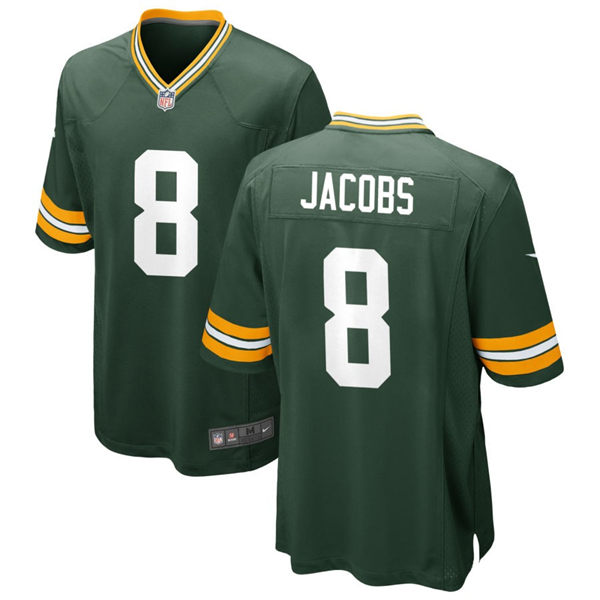 Mens Green Bay Packers #8 Josh Jacobs Nike Green Vapor Limited Player Jersey