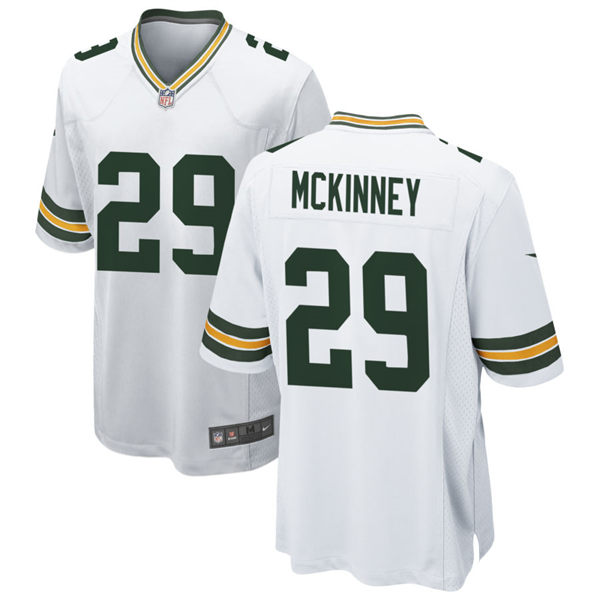 Mens Green Bay Packers #29 Xavier McKinney Nike Home White 2023 F.U.S.E. Vapor Limited Jersey