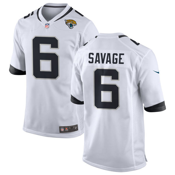Mens Jacksonville Jaguars #6 Darnell Savage Nike White Vapor Untouchable Limited Jersey