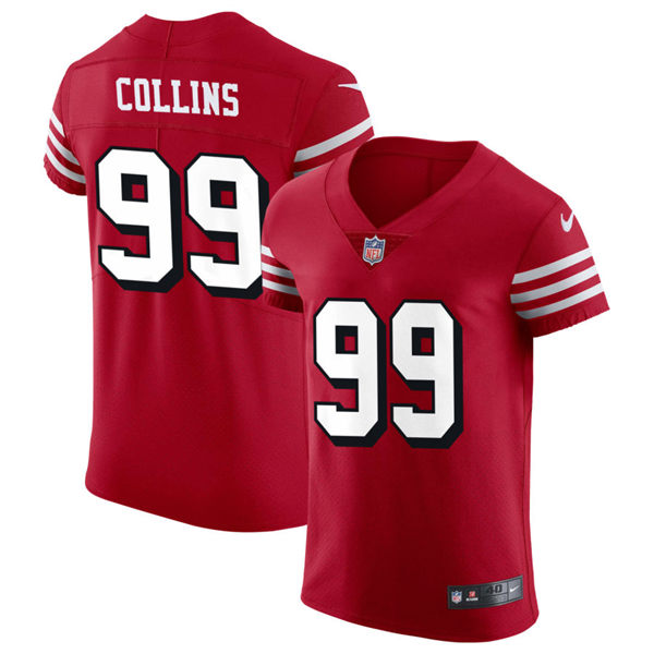 Mens San Francisco 49ers #99 Maliek Collins Nike Scarlet Alternate 2023 F.U.S.E. Vapor Limited Jersey