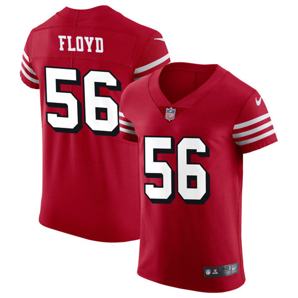 Mens San Francisco 49ers #56 Leonard Floyd Nike Scarlet Alternate 2023 F.U.S.E. Vapor Limited Jersey