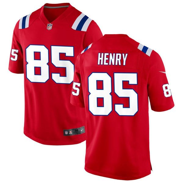 Mens New England Patriots #85 Hunter Henry Nike Red Alternate Vapor Limited Jersey