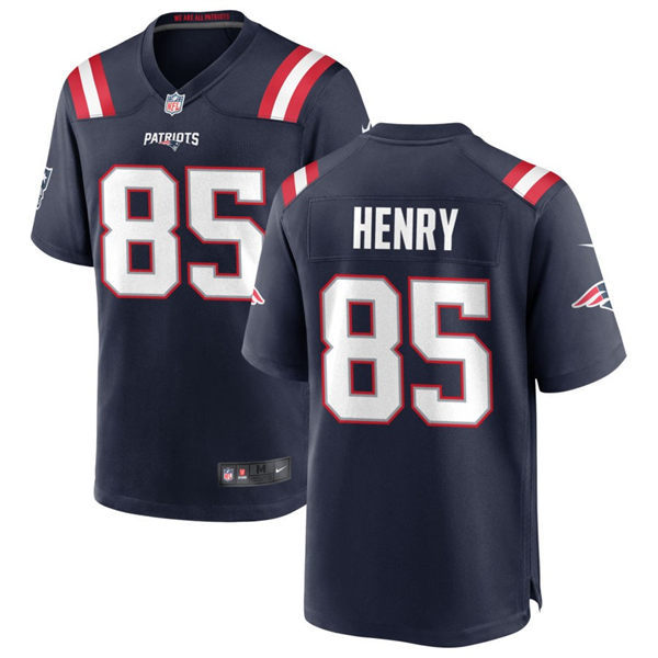 Mens New England Patriots #85 Hunter Henry Nike Navy Vapor Untouchable Limited Jersey