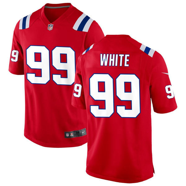 Youth New England Patriots #99 Keion White Nike Red Alternate Limited Jersey