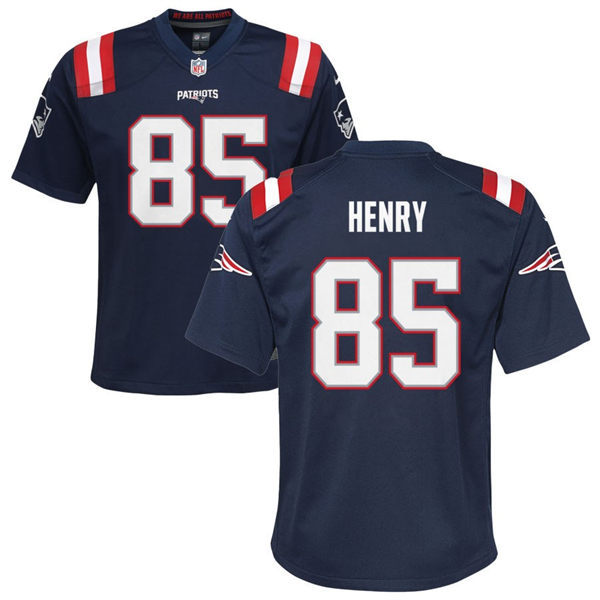 Youth New England Patriots #85 Hunter Henry Nike Navy Limited Jersey