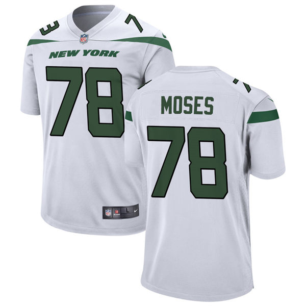 Men's New York Jets #78 Morgan Moses Nike White Vapor Limited Jersey