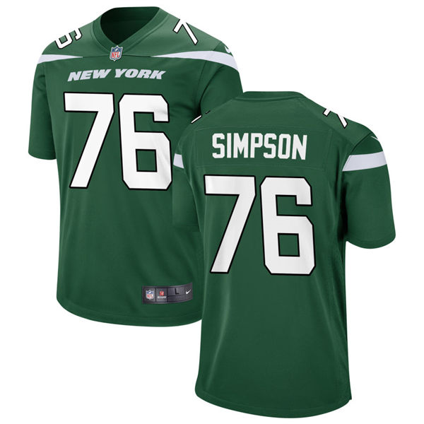 Men's New York Jets #76 John Simpson Nike Gotham Green Vapor Limited Jersey