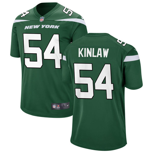 Men's New York Jets #54 Javon Kinlaw Nike Gotham Green Vapor Limited Jersey