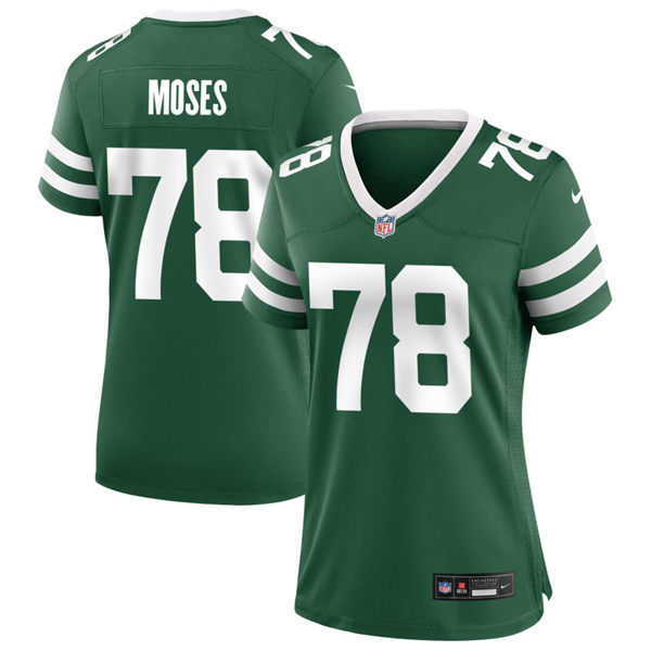 Women's New York Jets #78 Morgan Moses Nike Green Legacy Game Jersey