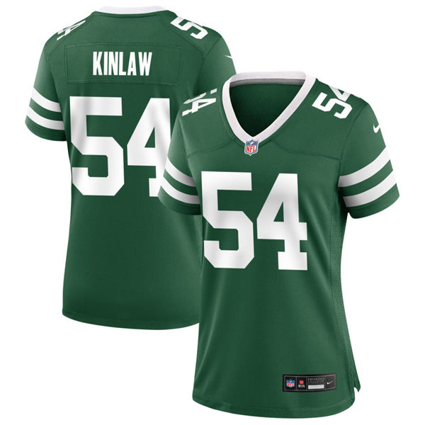 Women's New York Jets #54 Javon Kinlaw Nike Green Legacy Game Jersey
