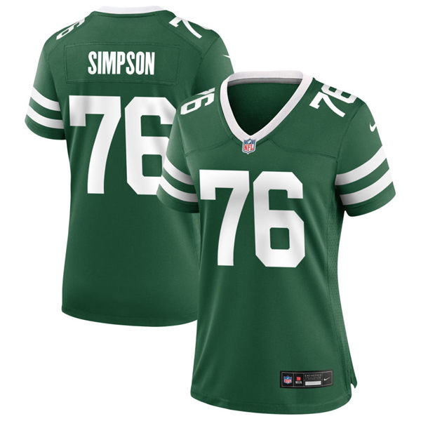 Women's New York Jets #76 John Simpson Nike Gotham Green Limited Jersey