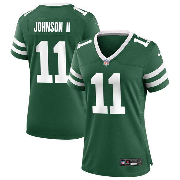 Women's New York Jets #11 Jermaine Johnson II Nike Green Legacy Game Jersey