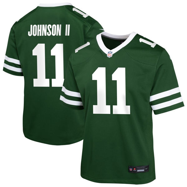 Youth New York Jets #11 Jermaine Johnson II Nike Green Legacy Game Jersey