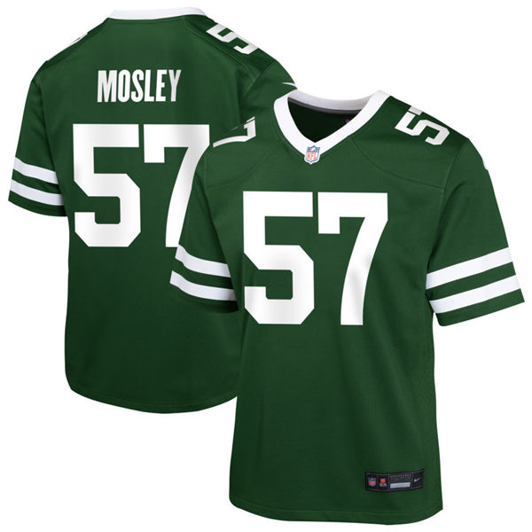 Youth New York Jets #57 C. J. Mosley Nike Green Legacy Game Jersey