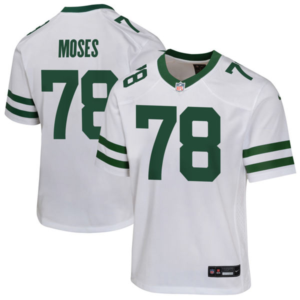 Youth New York Jets #78 Morgan Moses White Legacy Game Jersey