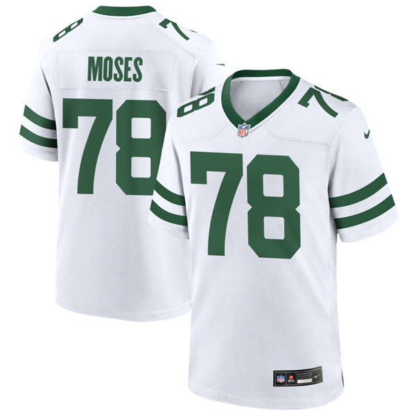 Men's New York Jets #78 Morgan Moses White Legacy Game Jersey