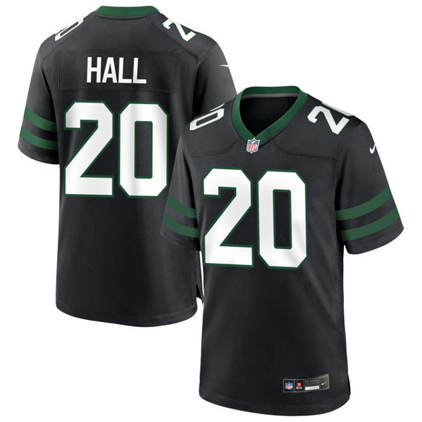 Men's New York Jets #20 Breece Hall Nike Black Alternate Legacy Game Jersey