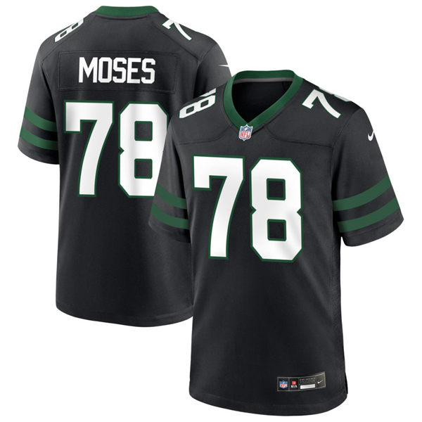 Men's New York Jets #78 Morgan Moses Nike Black Alternate Legacy Game Jersey