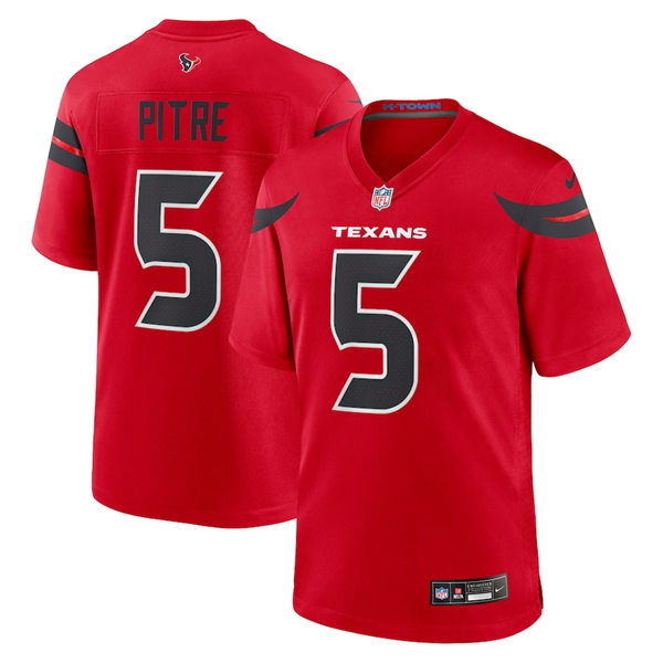 Men's Houston Texans #5 Jalen Pitre Nike 2024 Red Alternate F.U.S.E. Limited Player Jersey