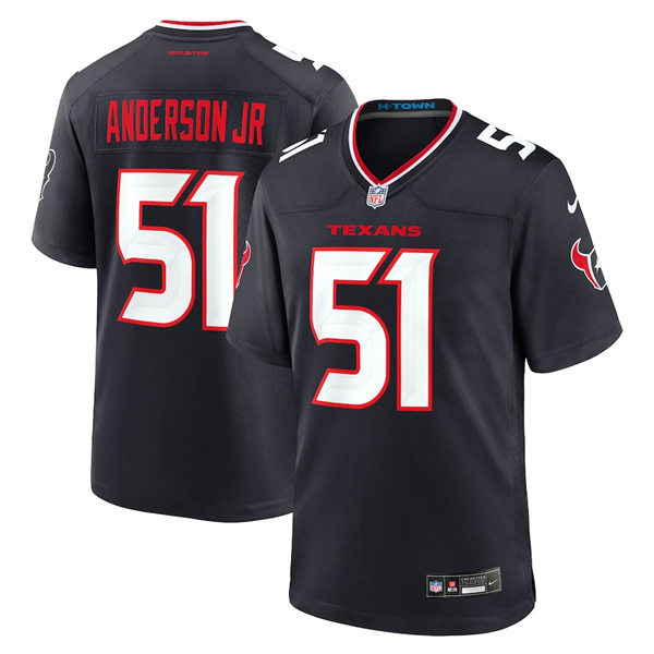 Men's Houston Texans #51 Will Anderson Jr. Nike 2024 Navy Alternate F.U.S.E. Limited Player Jersey
