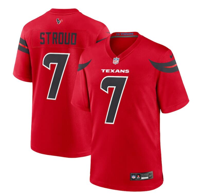 Men's Houston Texans #7 CJ Stroud Nike 2024 Red Vapor Limited Player Jersey