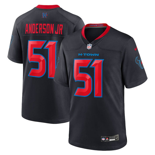 Men's Houston Texans #51 Will Anderson Jr.  Nike 2024 Navy 2nd Alternate F.U.S.E. Limited Player Jersey