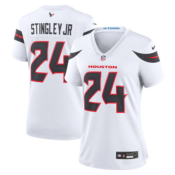 Women's Houston Texans #24 Derek Stingley Jr  Nike 2024 White Limited Jersey (3)