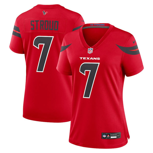 Women's Houston Texans #7 CJ Stroud Nike 2024 Red Alternate Limited Jersey (2)