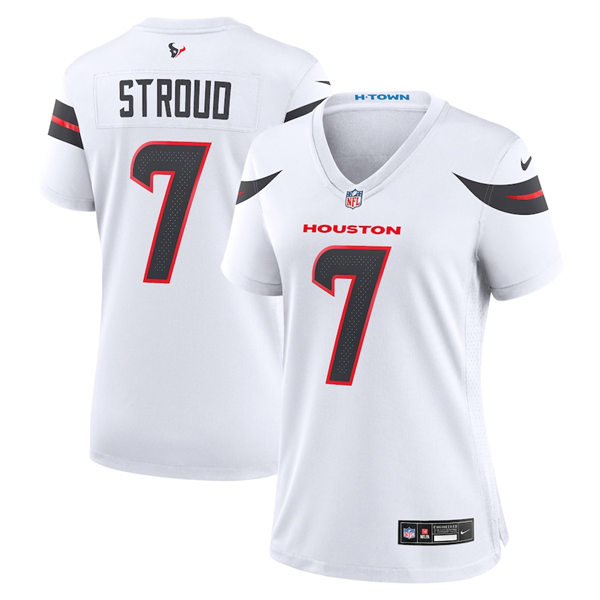 Women's Houston Texans #7 CJ Stroud Nike 2024 White Limited Jersey (1)